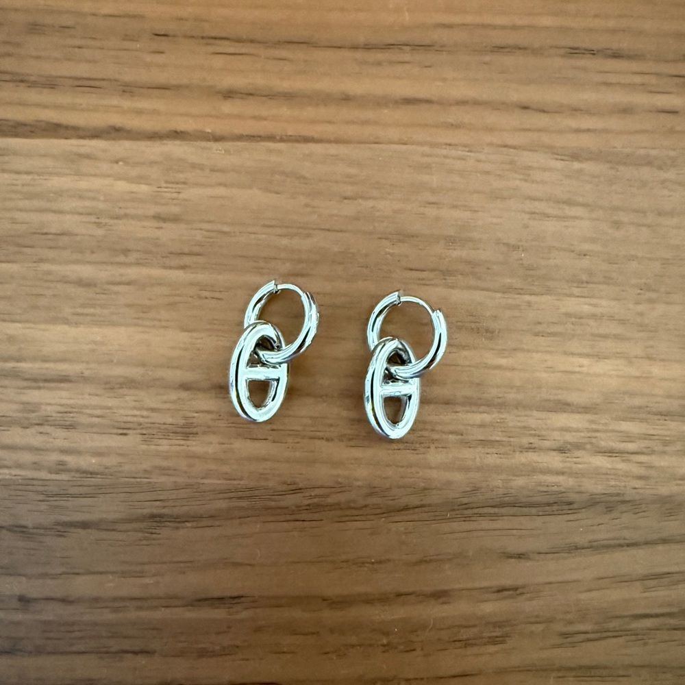 Gold and White Gold Plated Mariner Link Earring Bundle - Picture 4 of 5